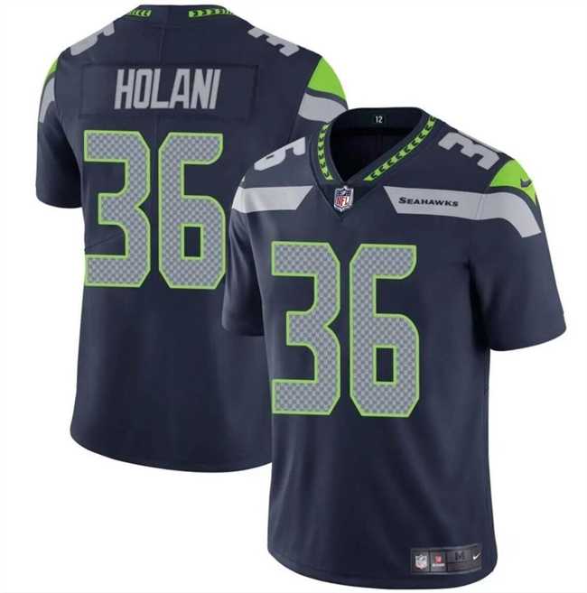 Men & Women & Youth Seattle Seahawks #36 George Holani Navy 2024 Vapor Limited Football Stitched Jersey->seattle seahawks->NFL Jersey